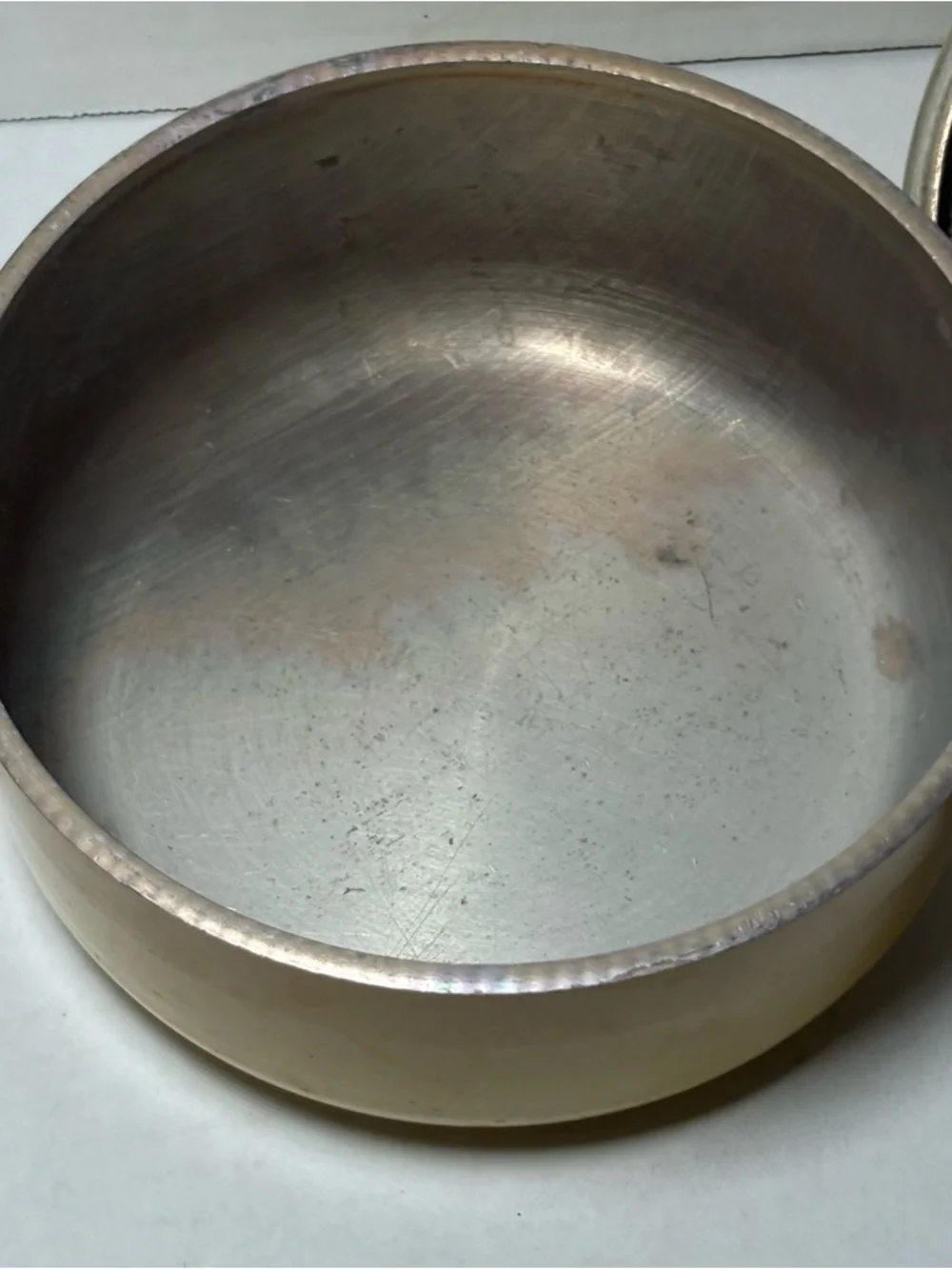 Vintage 1970s Wear Ever Registered Mid Century Modern Mustard Yellow Saucepan